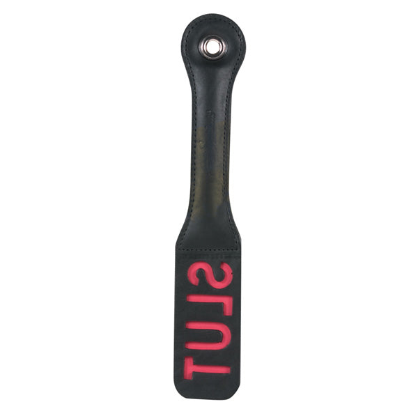 Sportsheets 12\" Leather Slut Impression Paddle