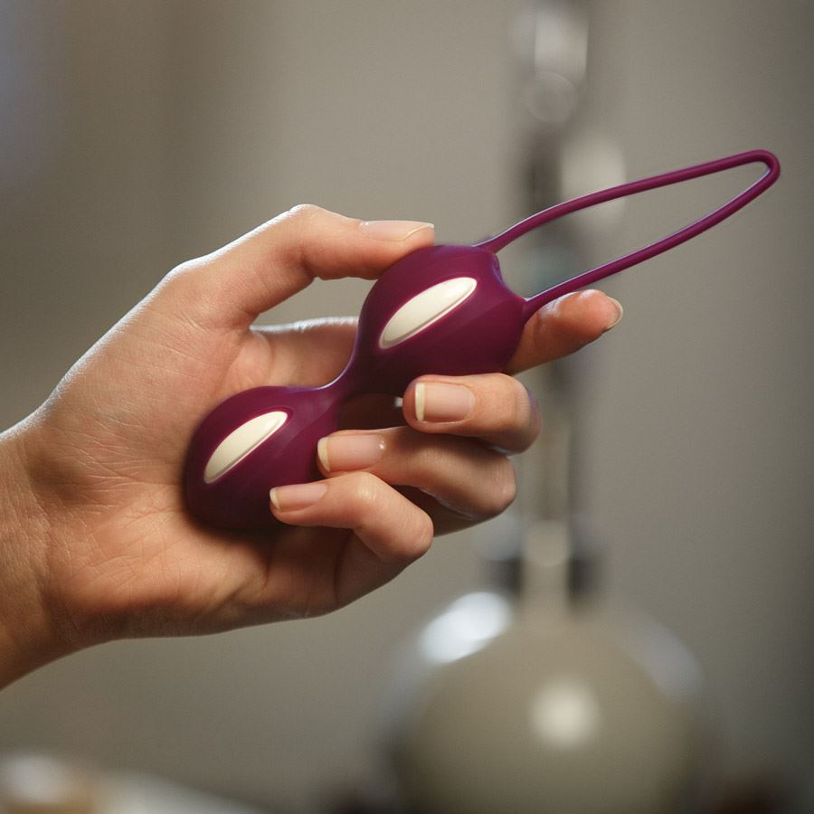 Fun Factory Smartballs Duo - White/Grape - Kegel Ball