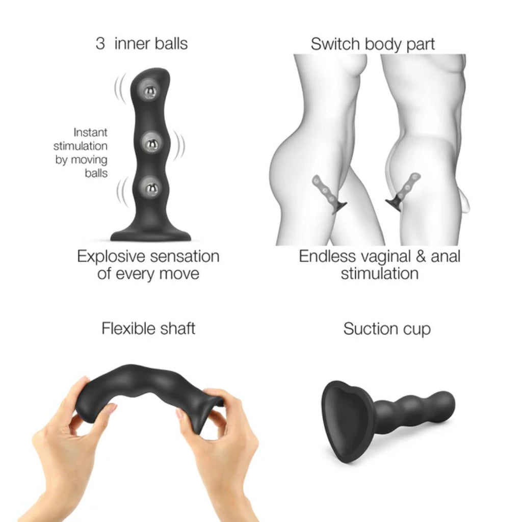 Strap On Me - Dildo Geisha Balls - XL - Black