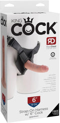 Pipedream - King Cock - Strap on Harness with 6" Cock  - Light