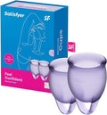 Satisfyer Feel Confident Menstrual Cup Set of 2 (Purple/Mauve)