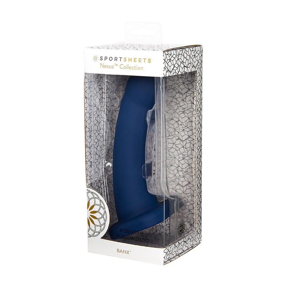 Sportsheets Merge Collection - Banx - 8\" Hollow Silicone Dildo