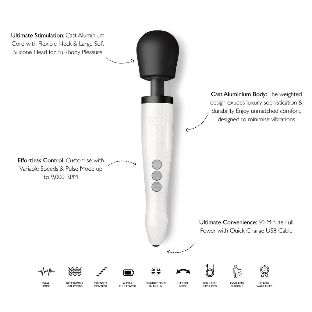 Doxy Die Cast Rechargeable - Stardust White