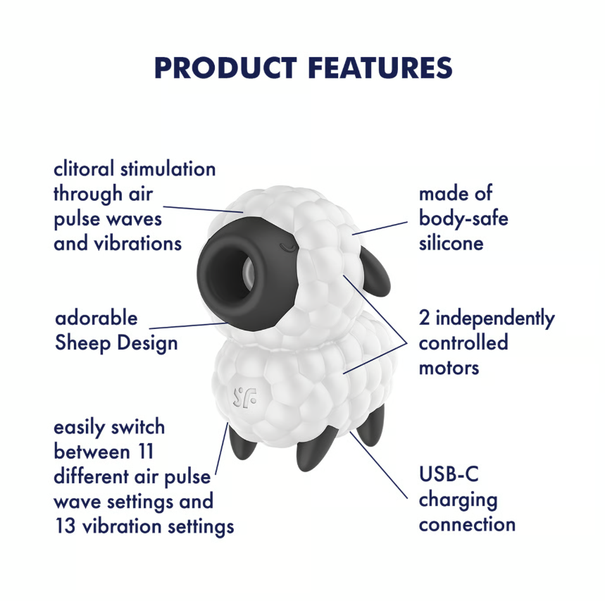Satisfyer Dreamy Sheep - Double Air Pulse Vibrator
