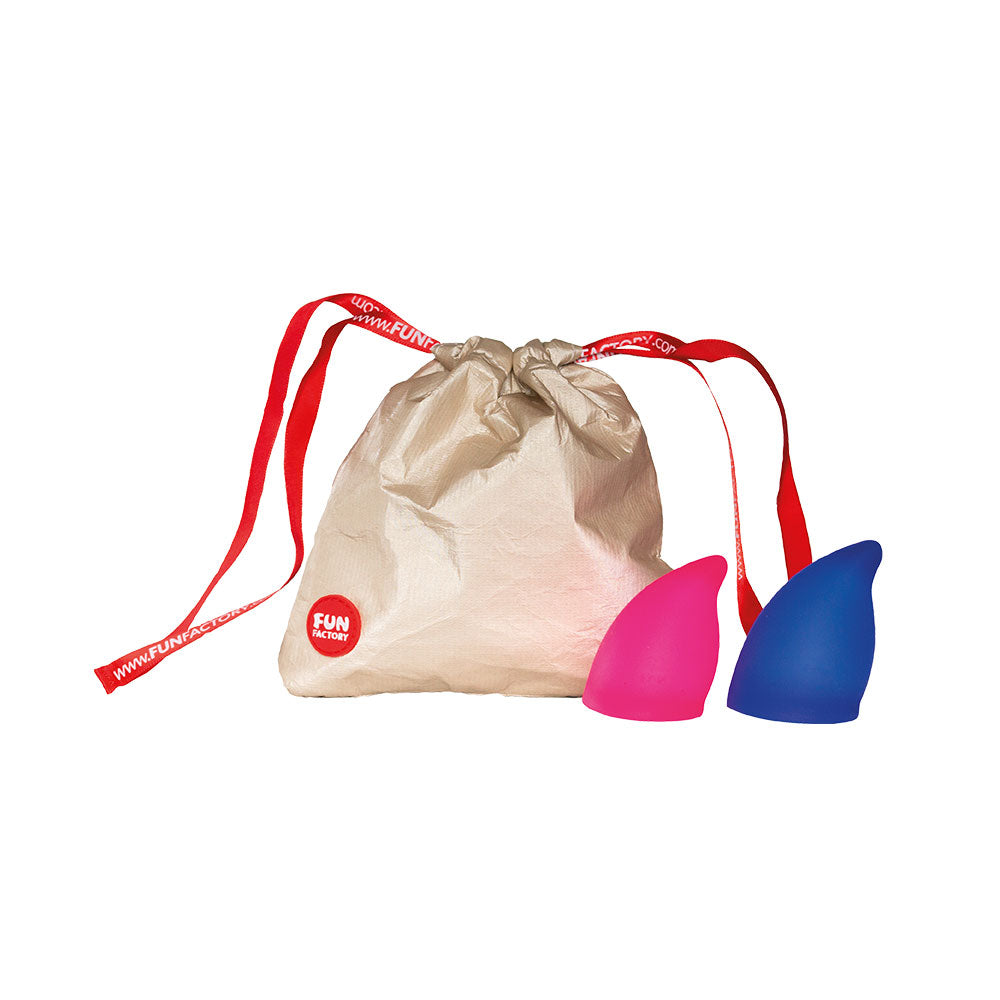 Fun Factory Fun Cup Explore Kit Pink and Ultramarine - Menstrual Cups