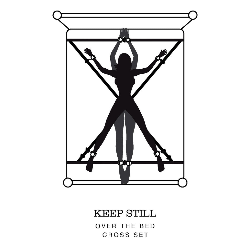 Fifty Shades of Grey Keep Still Over the Bed Cross Restraint Silver