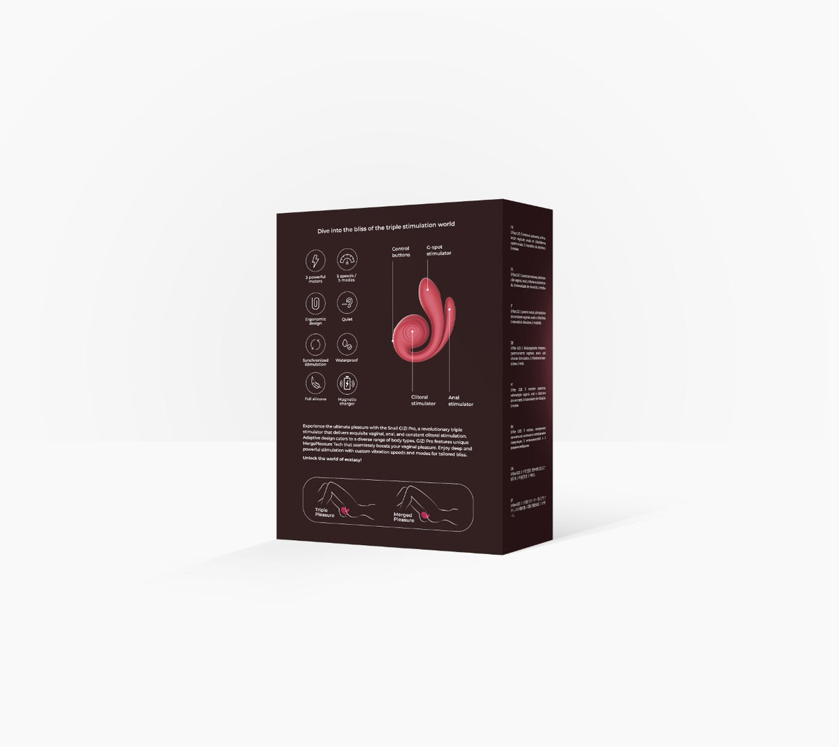 SVibe Snail GIZI Pro Triple G-Spot Stimulator - Bordeaux