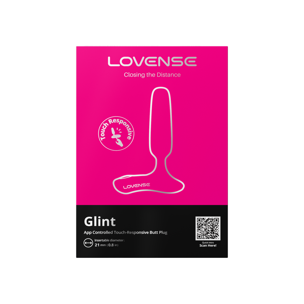 LOVENSE - Glint - App Controlled Touch Responsive Vibrating Butt Plug
