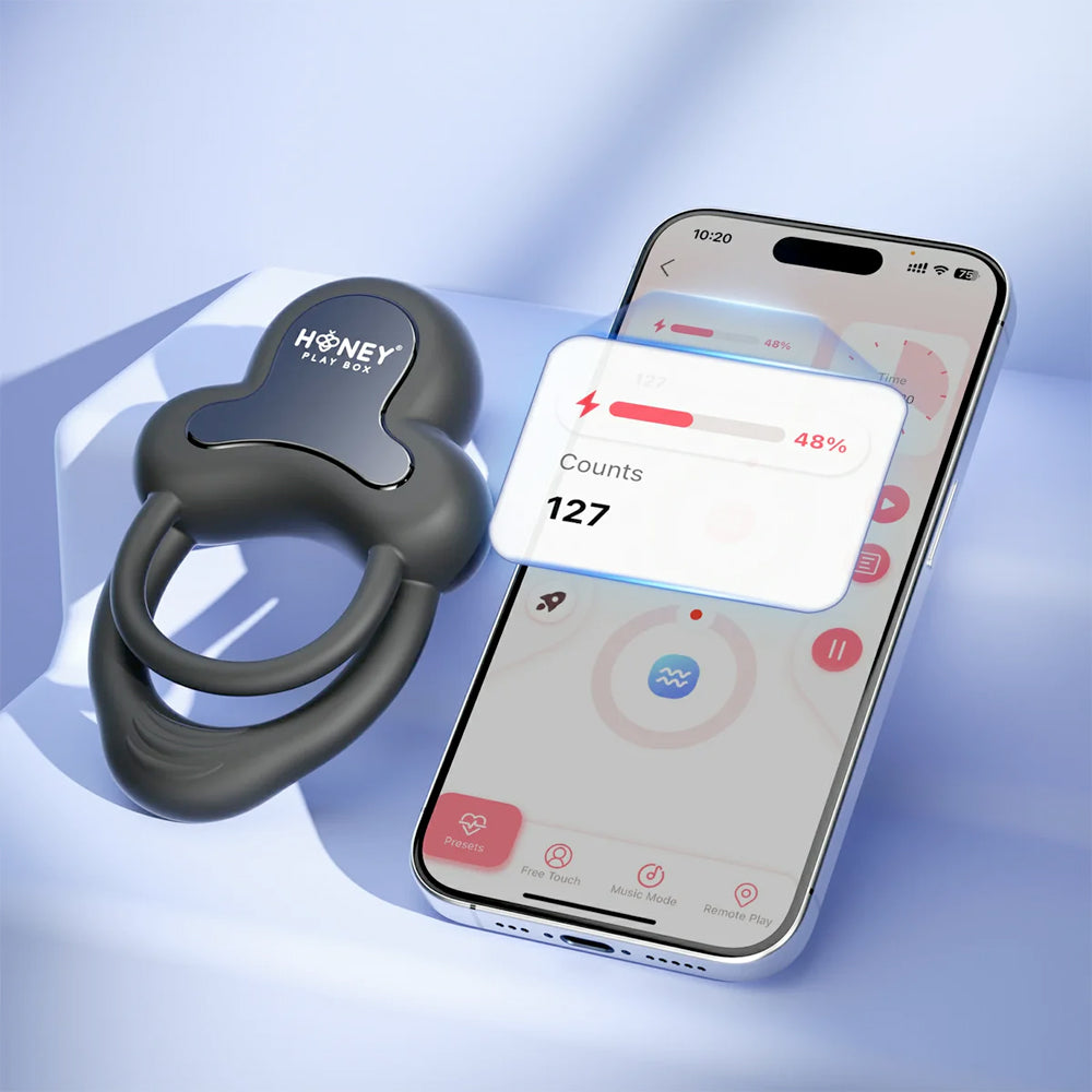 Honey Play Box â€“ Anello â€“ Vibrating Double Cock Ring with Clitoral Stimulator (App Controlled)