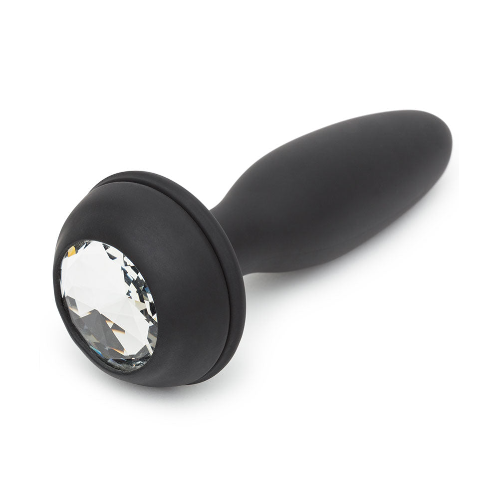 Happy Rabbit Rechargeable Vibrating Butt Plug Large - Black/Purple