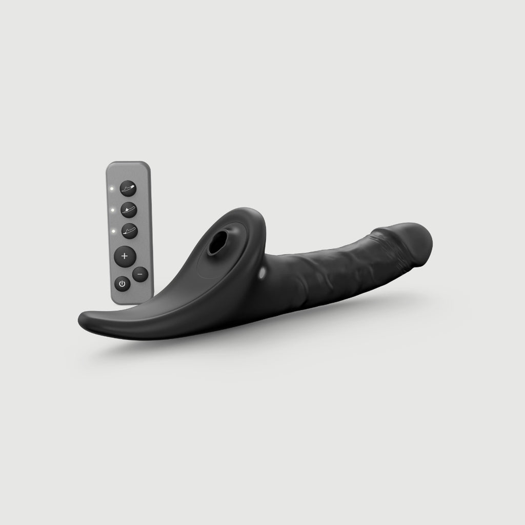 Strap On Me - Multi Orgasm Realistic Dildo - M - Black Tr
