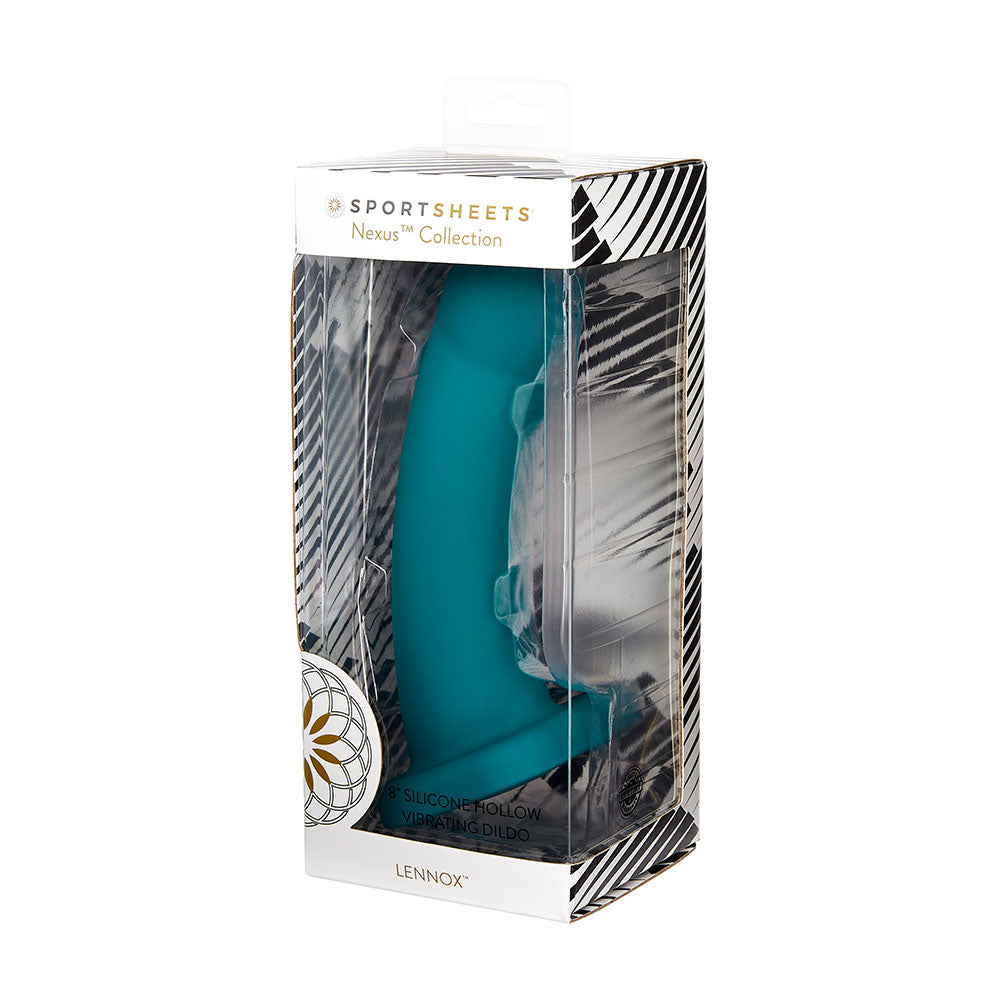 Sportsheets Merge Collection - Lennox - 8\" Hollow Vibrating Silicone Dildo