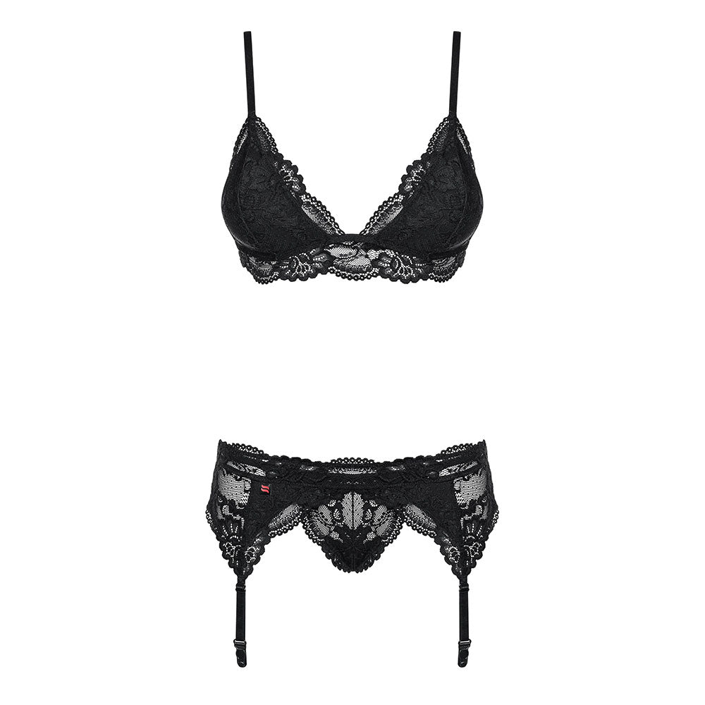 Obsessive - 810-SEG-1 3 pcs set L/XL - Black