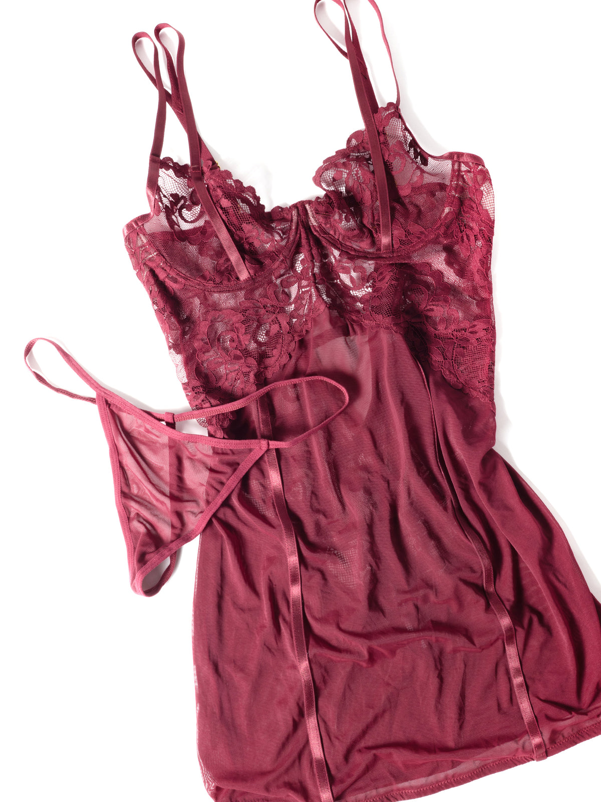 Oh La La Cheri - Marisol Babydoll - S/M - Zinfandel