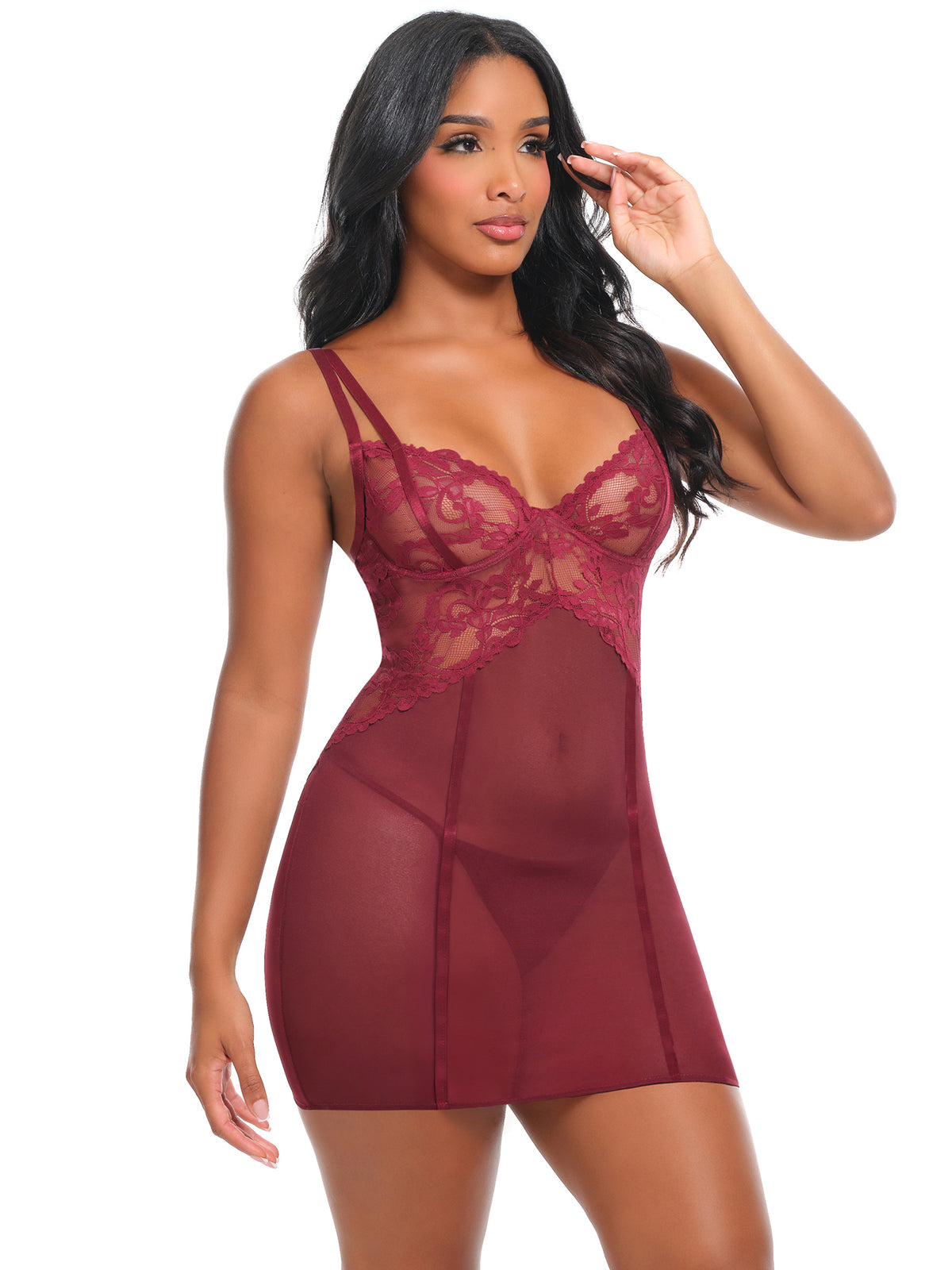 Oh La La Cheri - Marisol Babydoll - S/M - Zinfandel