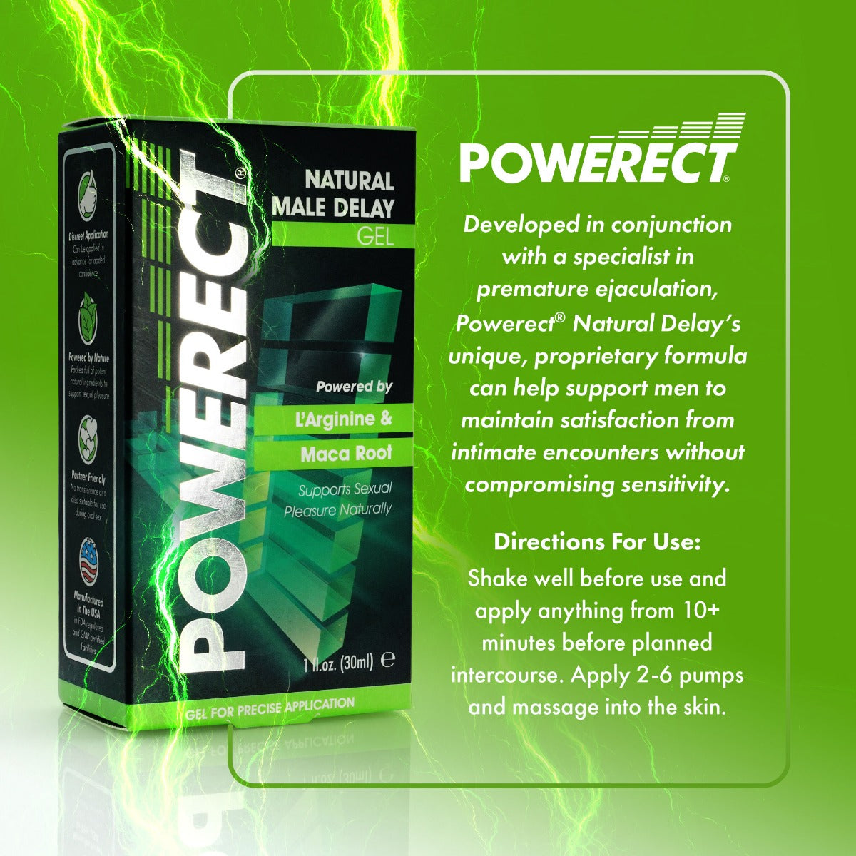 Powerect Natural Delay Serum Foil 5ml - Case of 100