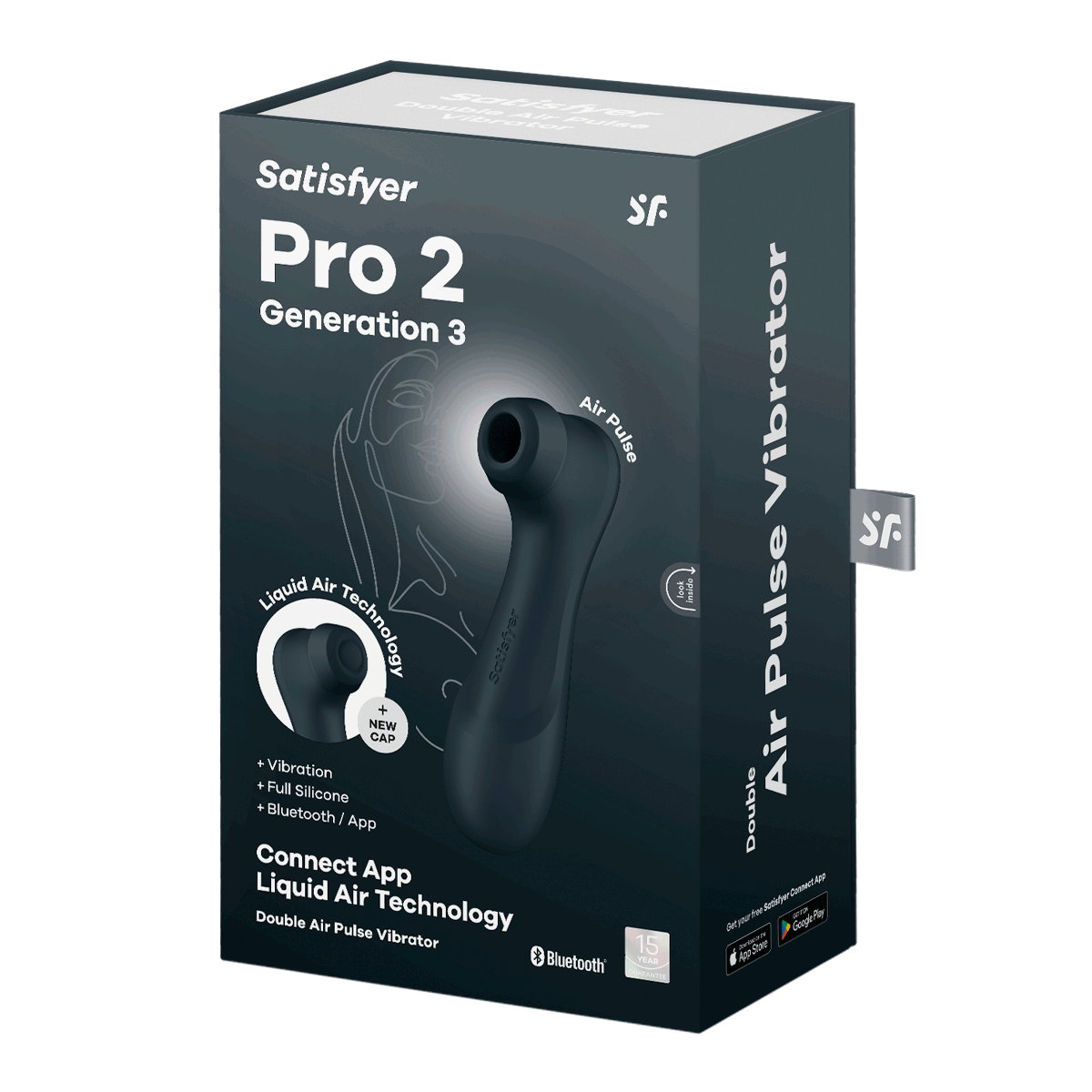 Satisfyer Pro 2 â€“ Generation 3 With Liquid Air Technology â€“ App Enabled Black