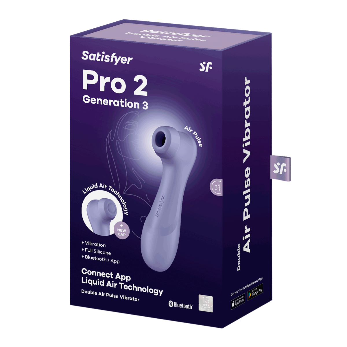 Satisfyer Pro 2 â€“ Generation 3 With Liquid Air Technology â€“ App Enabled Lilac