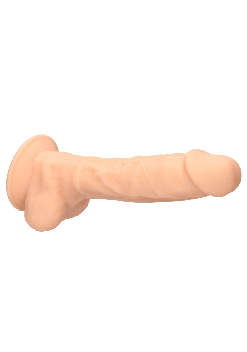 Real Rock Silicone Dildo With Balls 7\" (Flesh)