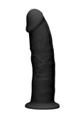 Real Rock Silicone Dildo Without Balls 7.5\" (Black)