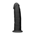 Real Rock Silicone Dildo Without Balls 6\" (Black)