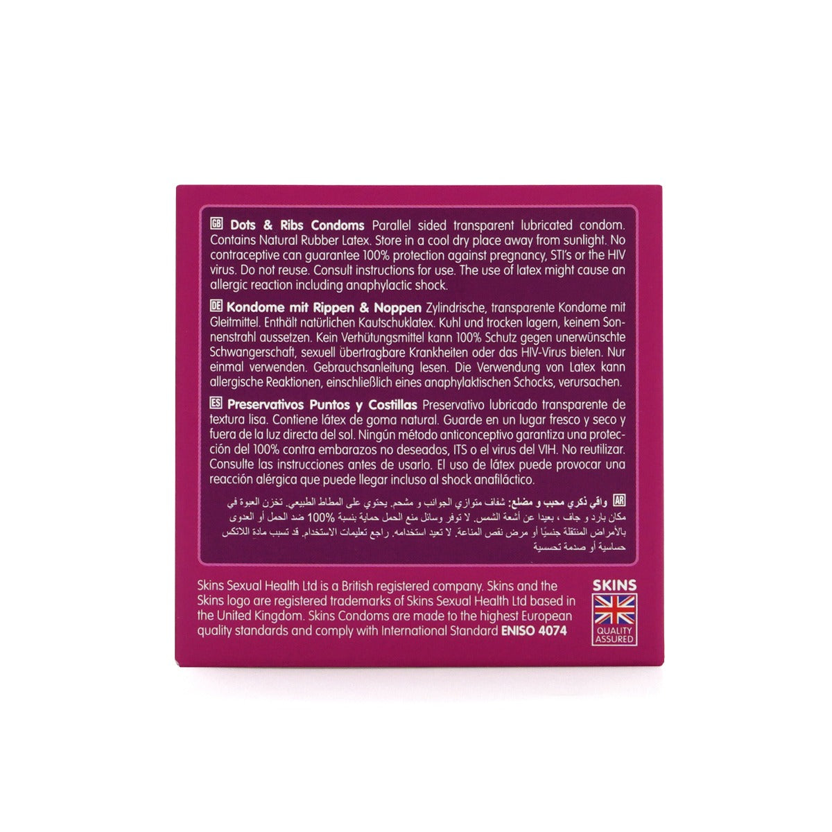 Skins Condoms Dots & Ribs 4 Pack