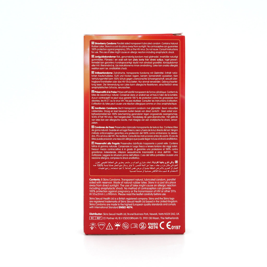 Skins Condoms Strawberry 8 Pack