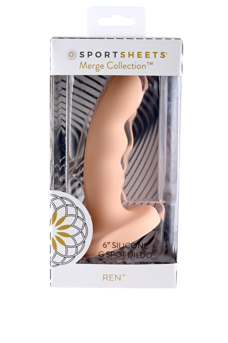 Sportsheets Merge Collection - Ren - 6\" Solid Silicone G-Spot Dildo