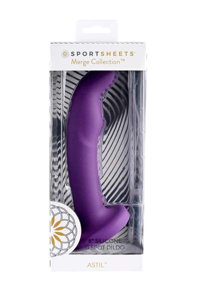 Sportsheets Merge Collection - Astil - 8\" Solid Silicone G-Spot Dildo