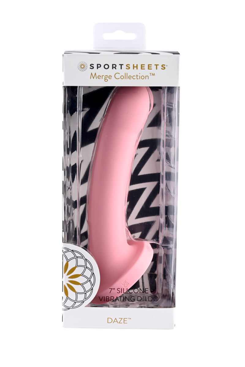 Sportsheets Merge Collection - Daze - 7\" Solid Silicone Vibrating Dildo
