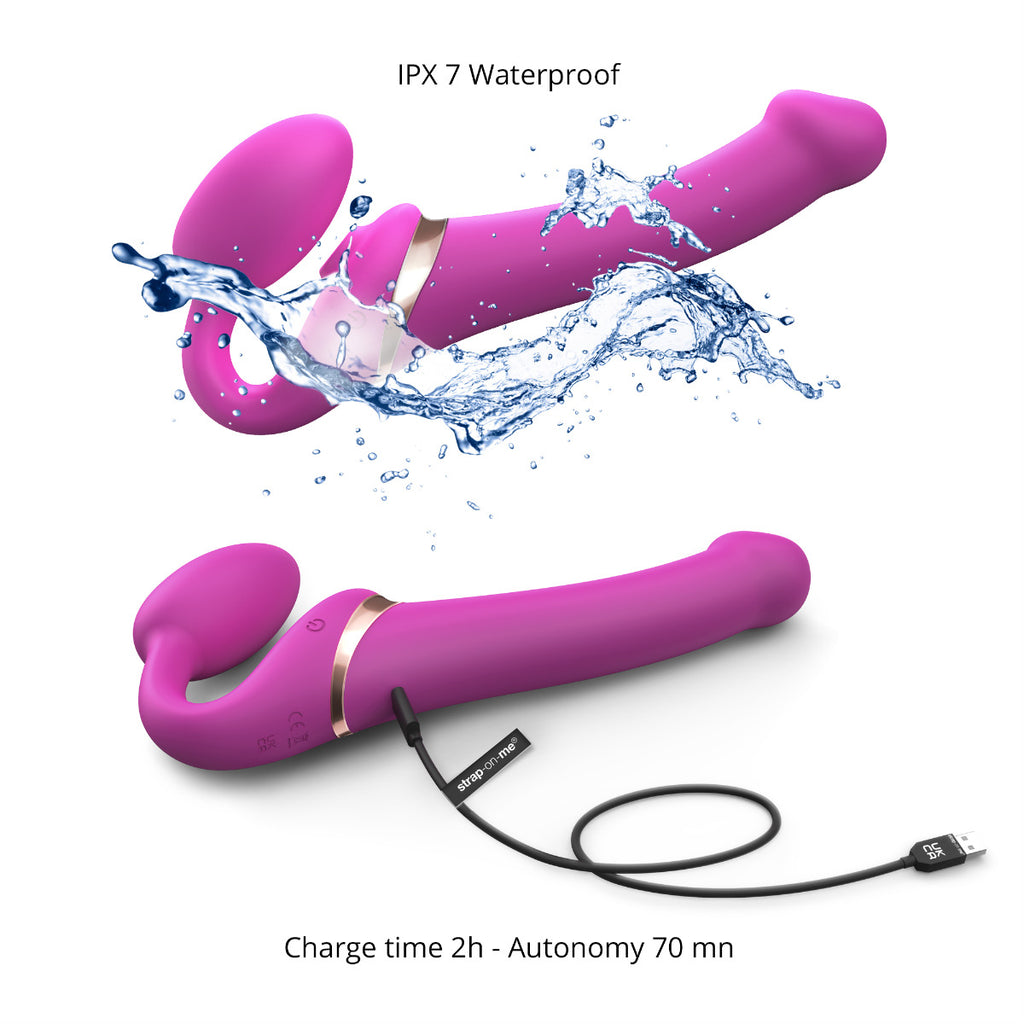 Strap On Me - Multi Orgasm Bendable Strap-On - L - Fuchsia