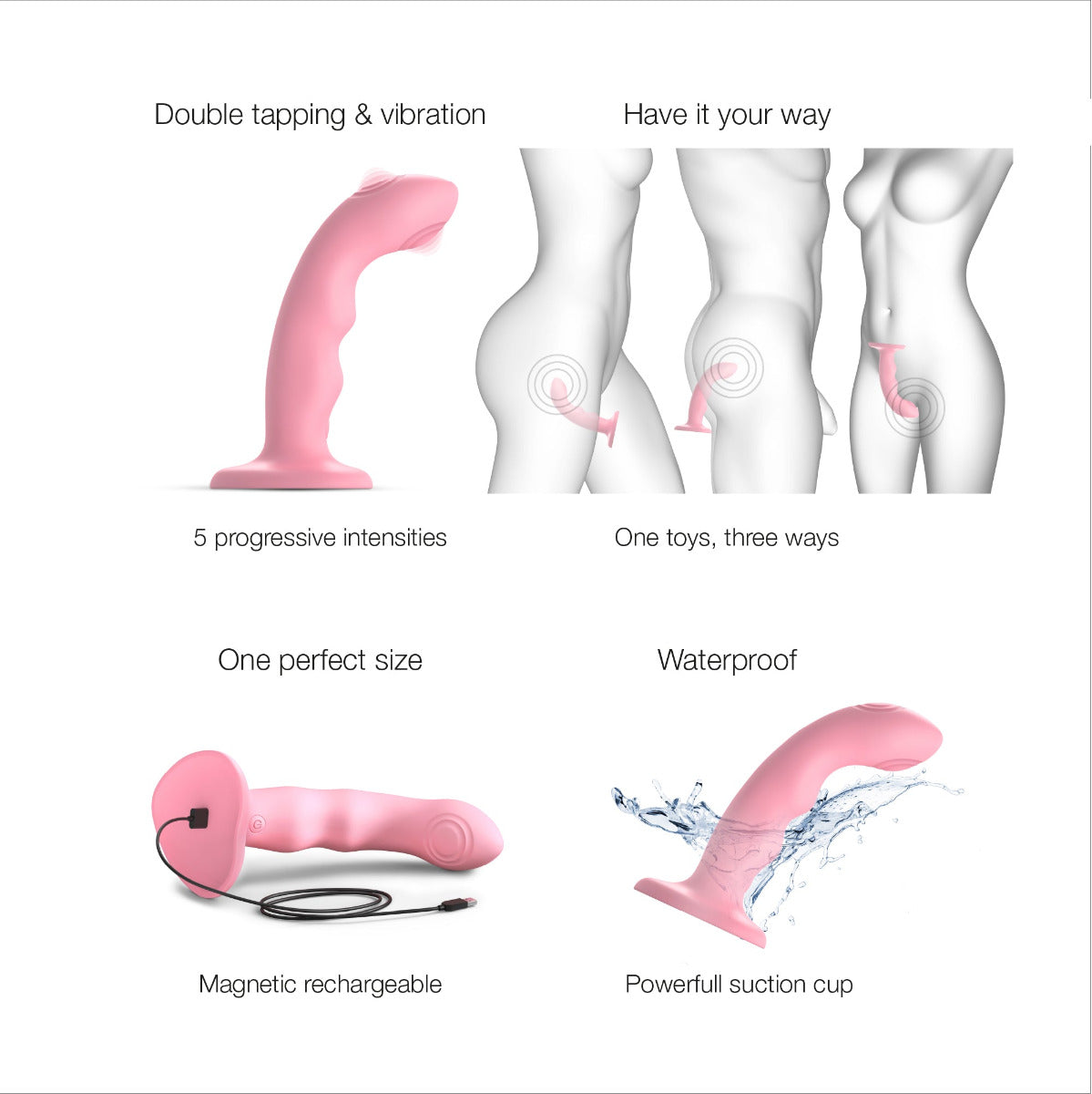 Strap On Me - Tapping Dildo Pink