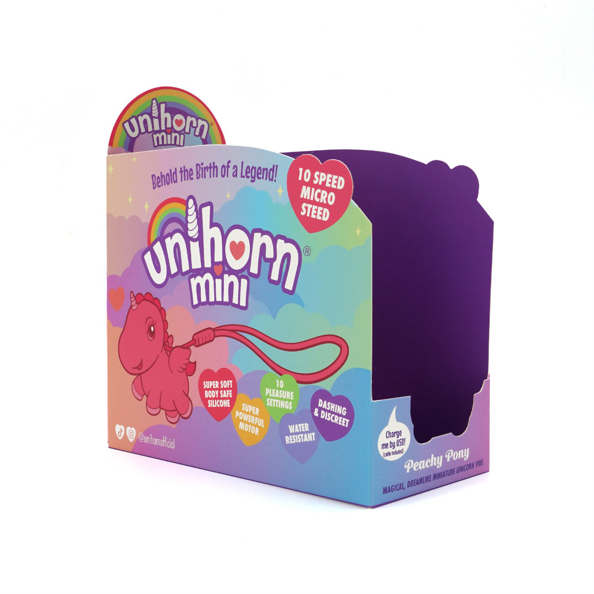 Unihorn Mini POS â€“ Unihorn Peachy Pony â€“ Till Side Display (Flat Packed â€“ Holds 6pcs)