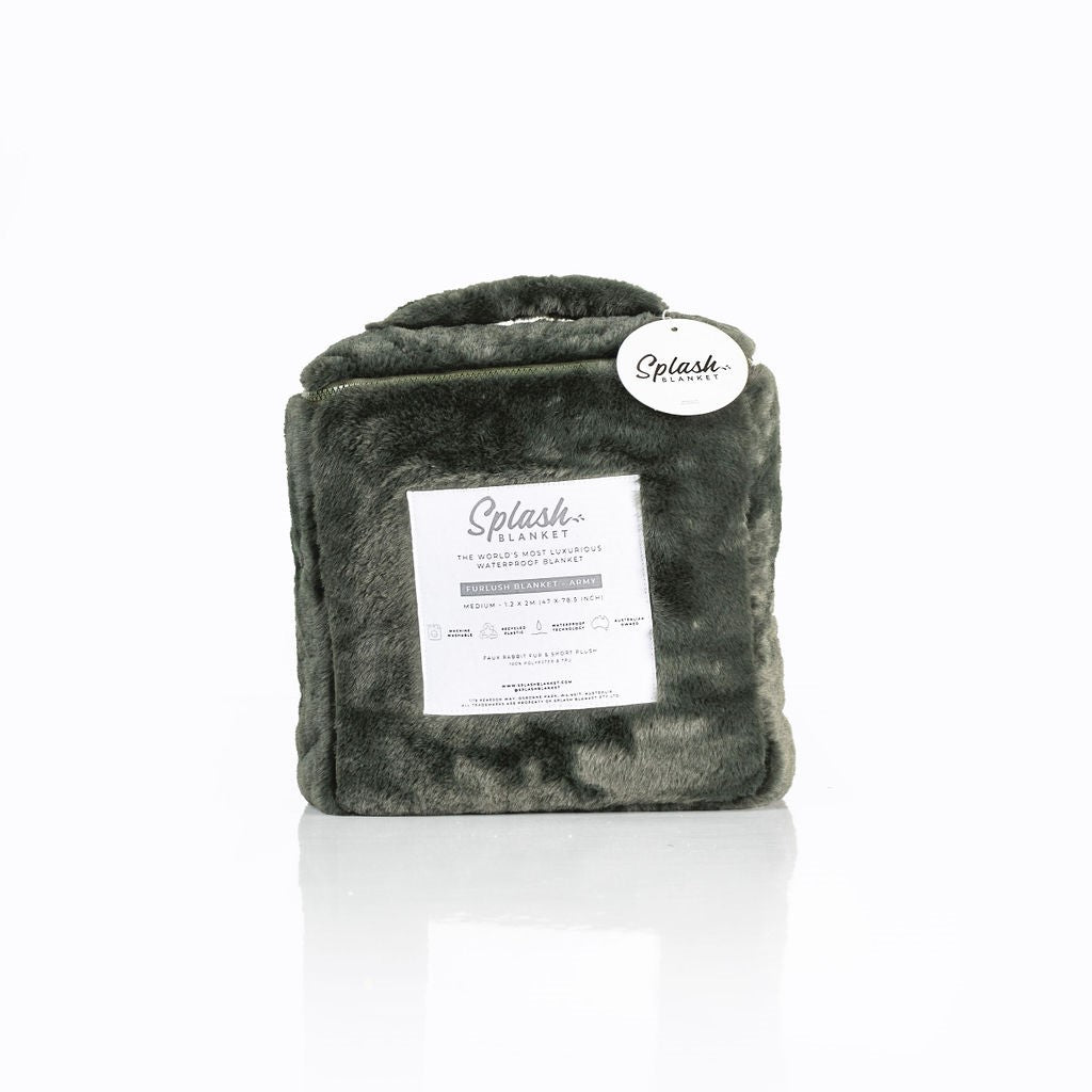 Splash Blanket - Furlush (NON bonded) - Army - Medium