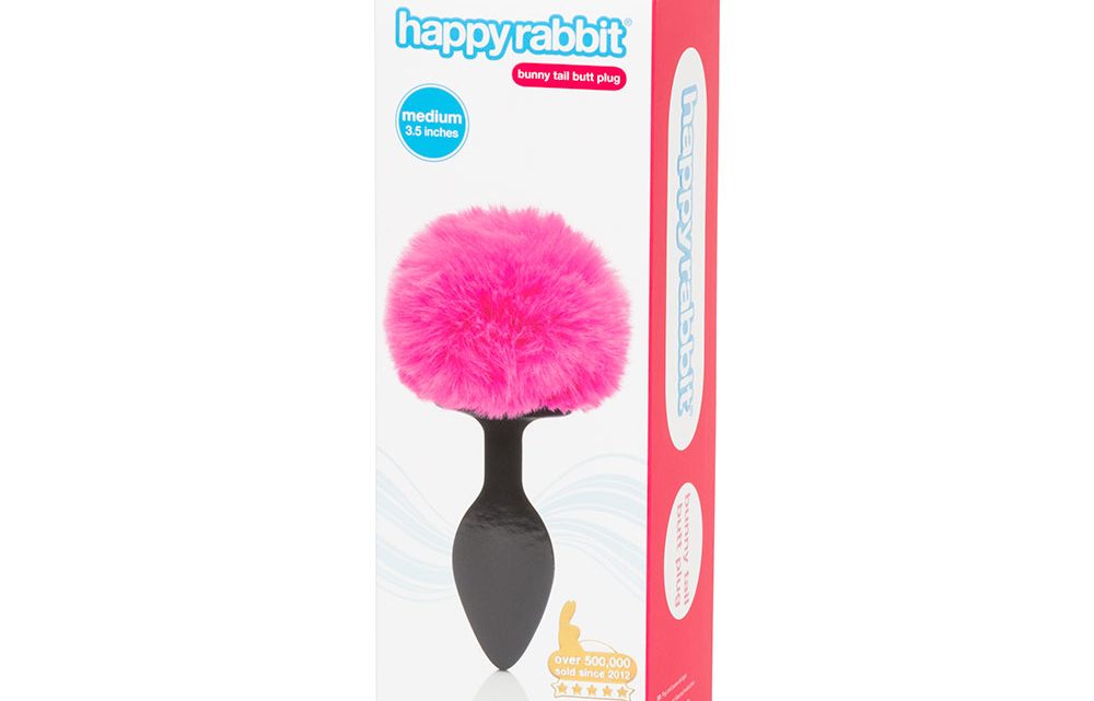 Happy Rabbit Butt Plug Medium – Black/Pink