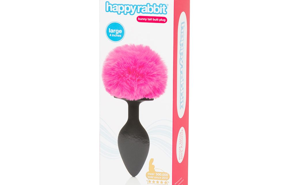 Happy Rabbit Butt Plug Large – Black/Pink